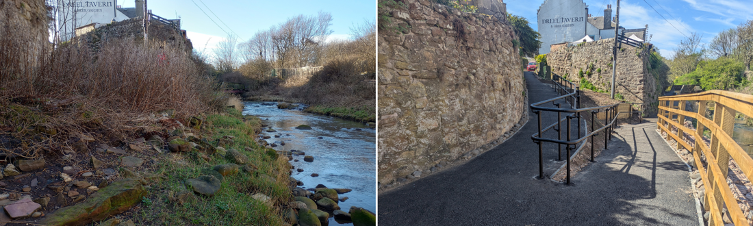 Completed Dreel Burn access path