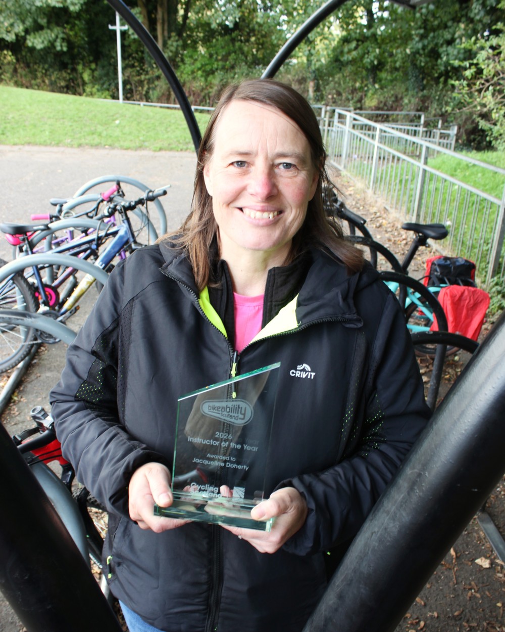 Jacqueline Doherty, Bikeability Scotland Instructor of the Year 2026