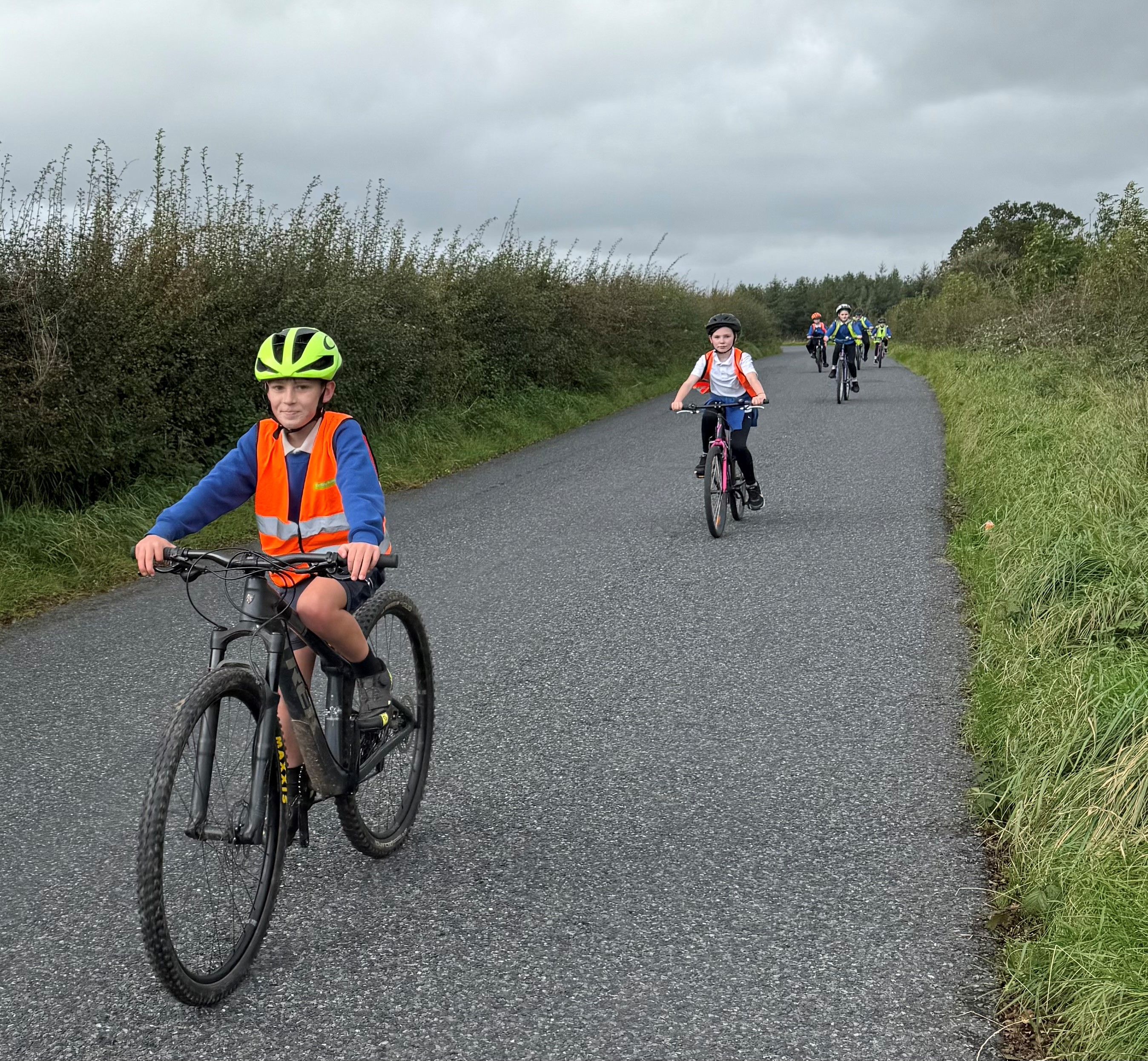 Bikeability pupils at Springholm Primary