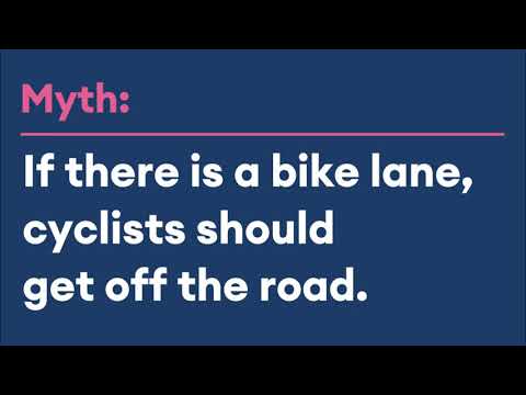 Myths & facts: people cycling must use bike lanes